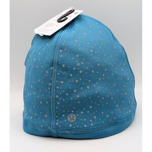 NWT NEW Lululemon Fleece Reflective Running Beanie Size S/M Teal Blue Unisex
